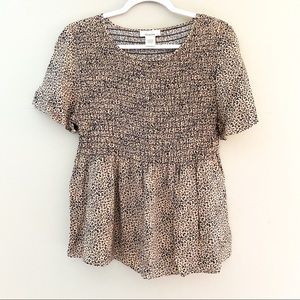 Leopard Short Sleeve Blouse